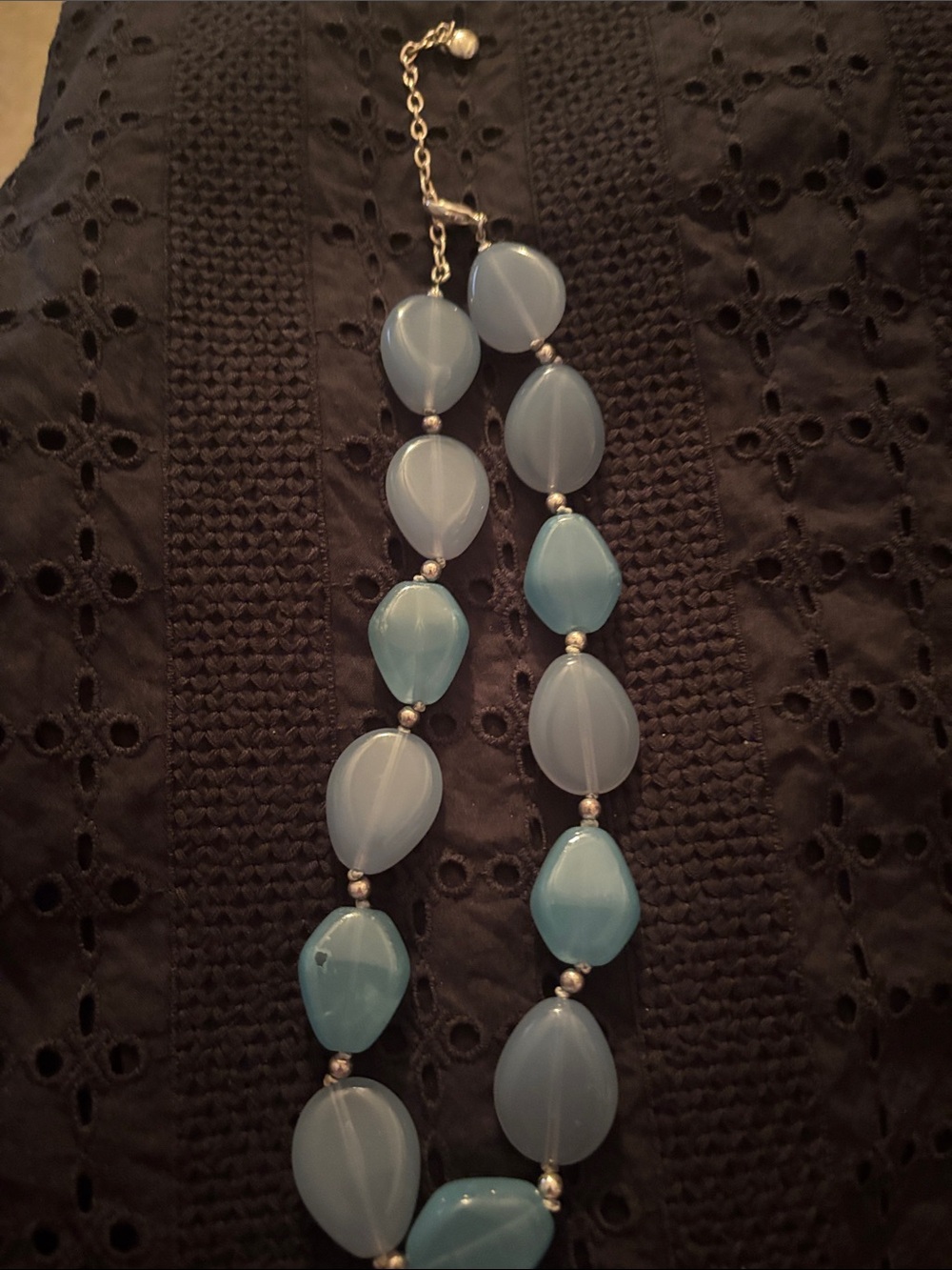 Elegant Blue Bead Necklace - Women Jewelry